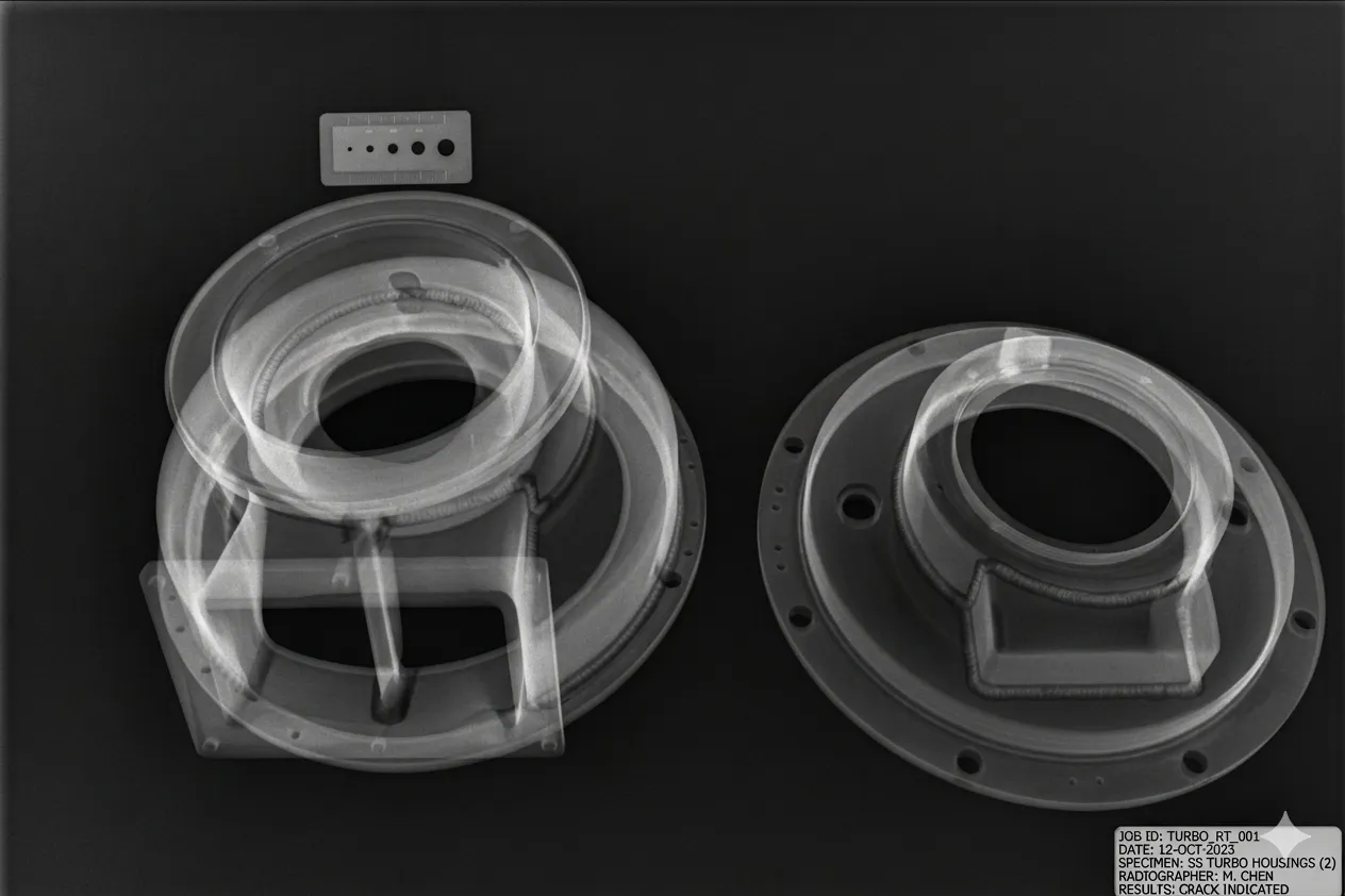 Radiographic inspected components