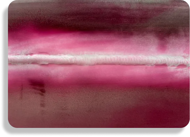 Dye penetrant weld inspection